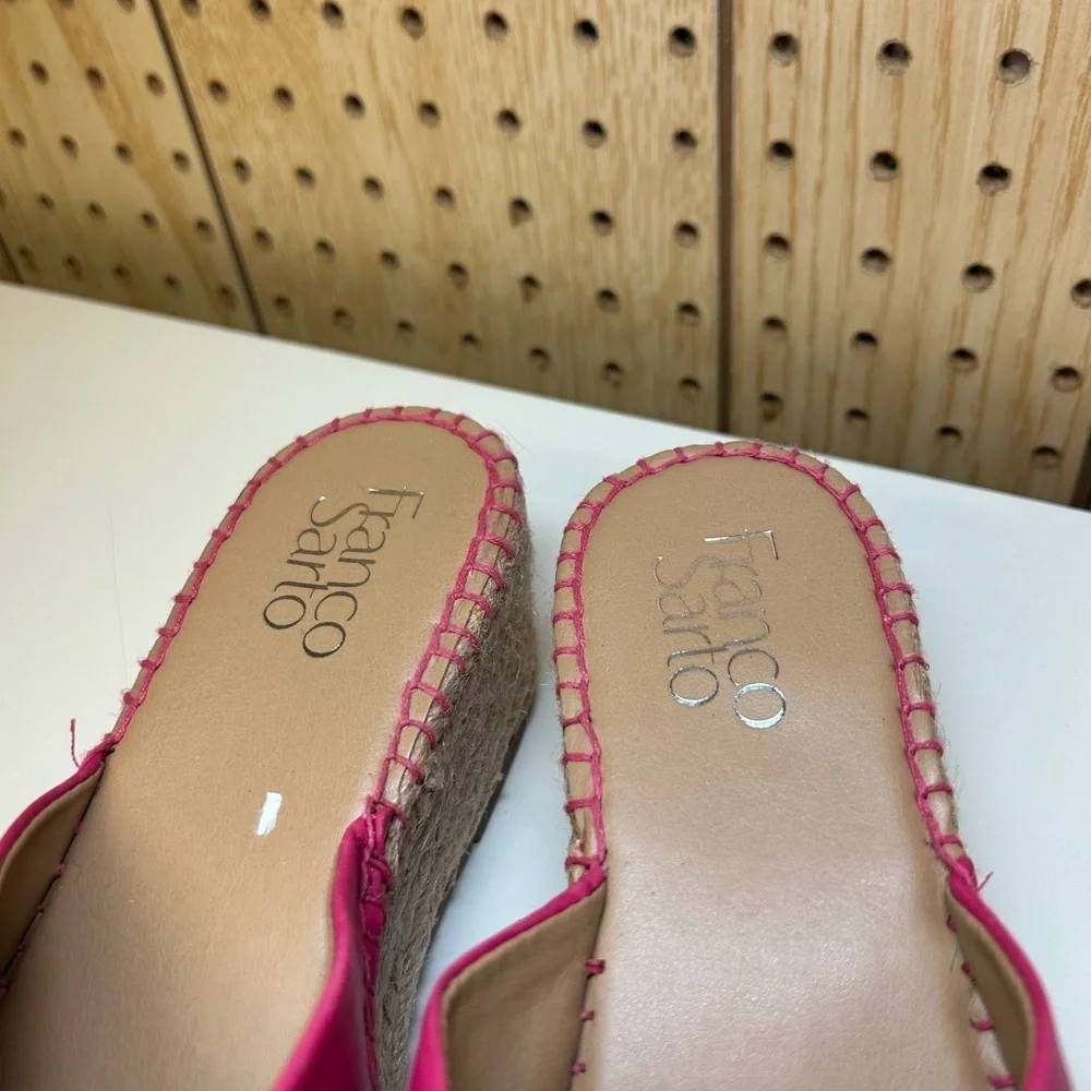 Franco Sarto Pinot Espadrille Wedge In Hot Pink